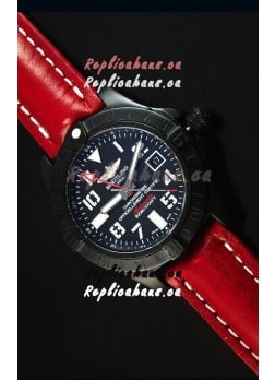 Breitling Chronometre GMT Black Dial Swiss Replica Watch in PVD Casing