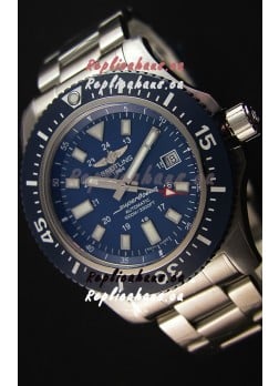 Breitling SuperOcean 44 Special Steel - Mariner Blue Swiss Replica Watch with Steel Strap