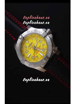 Breitling Avenger II Seawolf Black Leather Strap 45MM - 1:1 Mirror Replica Watch