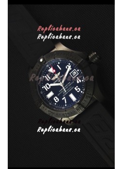 Breitling Avenger Blacksteel DLC Coated Swiss Replica Watch in Black Dial