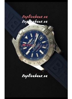 Breitling Avenger II GMT Swiss 1:1 Mirror Replica Watch in Blue Dial 
