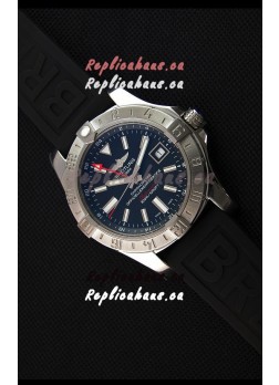 Breitling Avenger II GMT Swiss 1:1 Mirror Replica Watch in Black Dial 