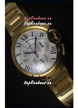 Ballon De Cartier Chronograph in Yellow Gold Case - 1:1 Mirror Replica