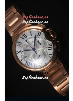 Ballon De Cartier Chronograph in Rose Gold Case - 1:1 Mirror Replica