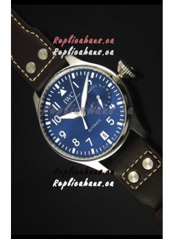 IWC Big Pilot IW500901 - Functional Power Reserve Brown Strap Blue Dial 1:1 Mirror Watch