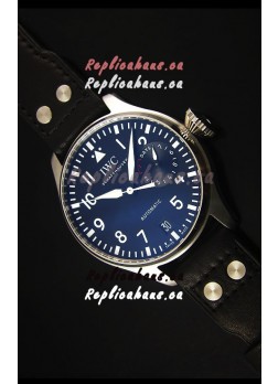 IWC Big Pilot IW500901 - Functional Power Reserve Brown Strap Black Dial 1:1 Mirror Watch