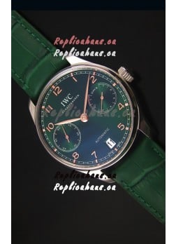 IWC Portugieser Swiss 1:1 Mirror Replica Watch Green Dial Steel Case Watch