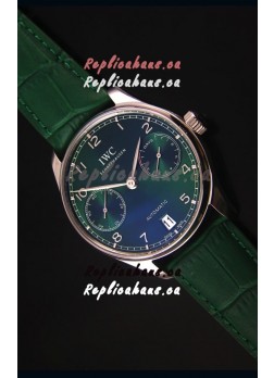 IWC Portugieser Swiss 1:1 Mirror Replica Watch Green Dial Steel Case Watch