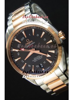 Omega Seamaster Aqua Terra GMT 150M 43MM 1:1 Mirror Replica Watch Two Tone Case