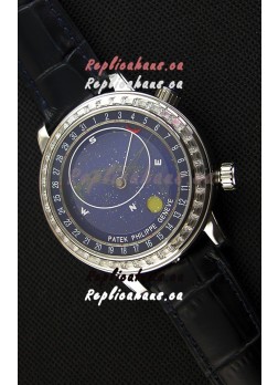 Patek Philippe Grand Complication 6102P Celestial Moon Age Blue Dial Swiss Replica Watch 