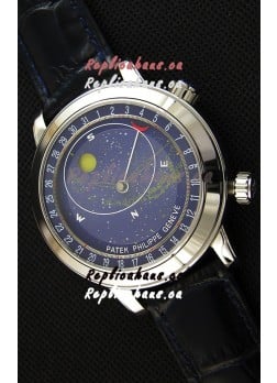 Patek Philippe Grand Complication 6102P Celestial Moon Age Blue Dial Swiss Replica Watch 