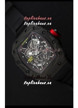 Richard Mille RM35-2 Rafael Nadal Forged Carbon Case with Black Rubber Strap