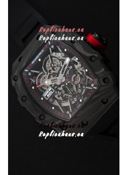 Richard Mille RM35-2 Rafael Nadal Forged Carbon Case with Black Rubber Strap