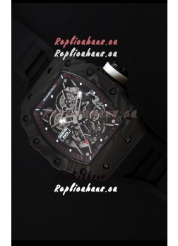 Richard Mille RM35-2 Rafael Nadal Forged Carbon Case with Black Strap