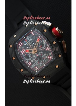 Richard Mille RM011 Romain Grosjean Lotus F1 Edition Forged Carbon Case Swiss Watch 
