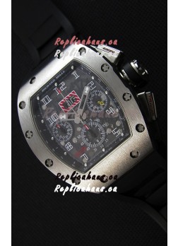 Richard Mille RM011-FM Felipe Massa One Piece Titanium Case Watch in Black Strap