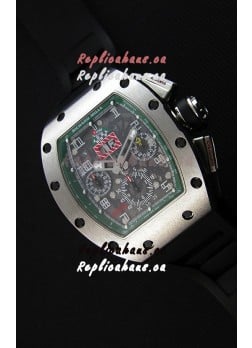 Richard Mille RM011-FM Felipe Massa One Piece Titanium Case Watch in Black Strap