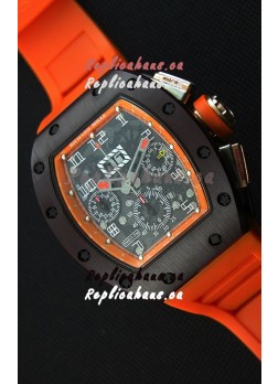 Richard Mille RM011-FM Felipe Massa One Piece Ceramic Case Watch in Orange Strap