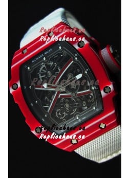 Richard Mille 67-02 Mutaz Barshim Forged Carbon Swiss Replica Watch 