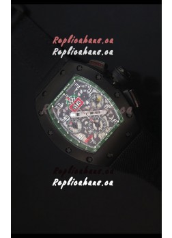Richard Mille RM011 Filipe Massa PVD Swiss Replica Watch in Black Nylon Strap