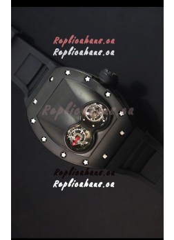 Richard Mille RM053 Tourbillon Pablo Mac Donough Swiss Replica Watch in PVD Case Black Strap