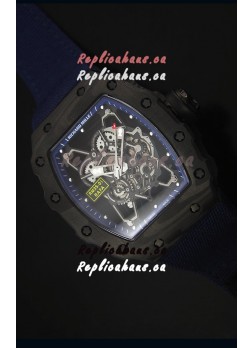 Richard Mille RM35-01 Rafael Nadal Edition Swiss Replica Watch Navy Blue Nylon Strap