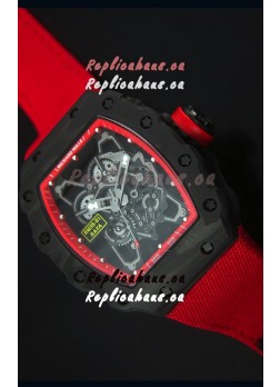 Richard Mille RM35-01 Rafael Nadal Edition Swiss Replica Watch Red Nylon Strap