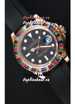 Rolex Yachtmaster 116695 Everose Gold Diamonds  1:1 Ultimate Mirror Replica Watch