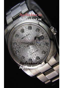 Rolex Datejust 36MM Cal.3135 Movement Swiss Replica Watch in Steel White Steel Dial