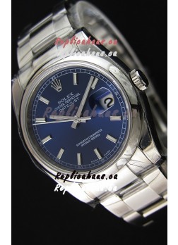 Rolex Datejust 36MM Cal.3135 Movement Swiss Replica Blue Dial Oyster Strap - Ultimate 904L Steel Watch 