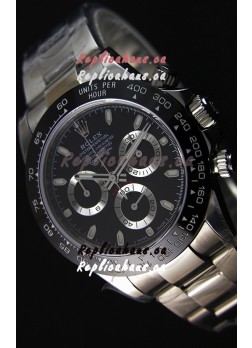 Rolex Cosmograph Daytona 116500LN Black Dial Original Cal.4130 Movement - Ultimate 904L Steel Watch 