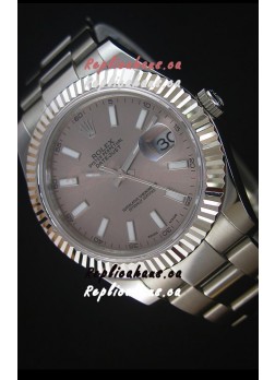 Rolex Datejust II 41MM with Cal.3136 Movement Swiss Replica Watch in Grey Dial Stick Markers 