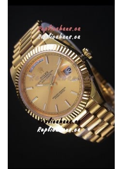 Rolex Day-Date Yellow Gold Replica Watch 40MM 2836-2 Swiss Movement