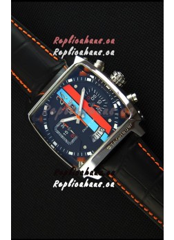 Tag Heuer Monaco 24 Quartz Replica Watch in Red/Blue Stripes Dial