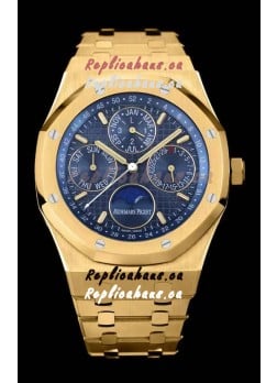 Audemars Piguet Royal Oak Perpetual Calendar Swiss Replica 904L Steel in Yellow Gold Casing