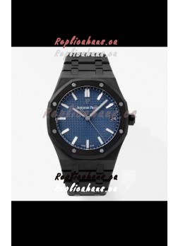 Audemars Piguet Royal Oak PVD Coated Swiss Replica Watch 3120 Swiss Movement - Blue Dial 
