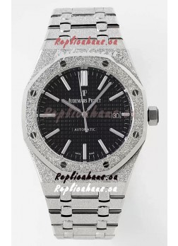 Audemars Piguet Royal Oak 15410BC 41MM Black Dial 904L Steel CALIBRE 3120 Movement 1:1 Mirror Replica