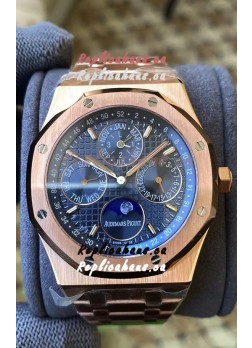 Audemars Piguet Royal Oak Perpetual Calendar Swiss Replica 904L Steel in Rose Gold Casing