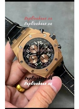 Audemars Piguet Royal Oak Offshore Black Dial Chronograph 1:1 Mirror Replica Watch - 904L Steel