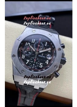 Audemars Piguet Royal Oak Offshore Black Dial Chronograph 1:1 Mirror Replica Watch - 904L Steel