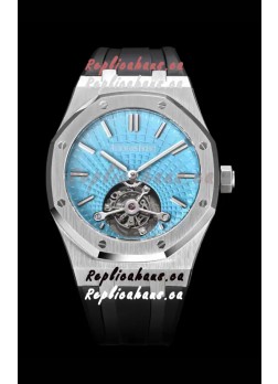 Audemars Piguet Royal Oak Tourbillon 41mm in 904L Casing - Tiffany Blue Tapisserie Dial 1:1 Ultimate Replica