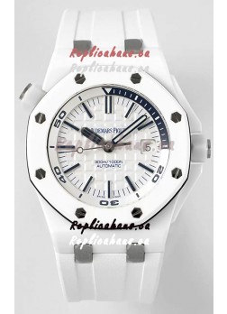 Audemars Piguet Royal Oak Offshore Ceramic 1:1 Ultimate Swiss Replica Watch White Dial Cal.3102 Movement