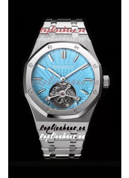 Audemars Piguet Royal Oak Tourbillon 41mm in 904L Casing - Tiffany Blue Tapisserie Dial 1:1 Ultimate Replica