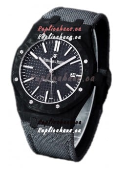 Audemars Piguet Royal Oak Ref.15400 Forged Carbon Casing Watch Black Dial in 1:1 Mirror Replica