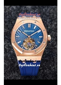 Audemars Piguet Royal Oak Tourbillon 41mm in 904L Rose Gold Case Rubber Strap 1:1 Ultimate Replica