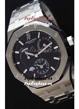 Audemars Piguet Royal Oak Dual Time Swiss Replica Watch in Black Dial