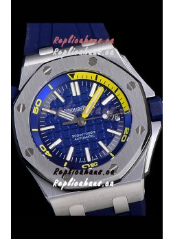 Audemars Piguet Royal Oak Diver Swiss Replica Watch Blue Dial 1:1 Quality 3120 Movement 904L Steel 