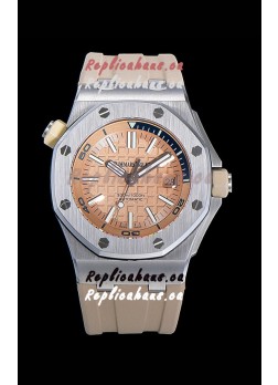 Audemars Piguet Royal Oak Diver Swiss Replica Light Pink Dial 1:1 Quality 3120 Movement 904L Steel 