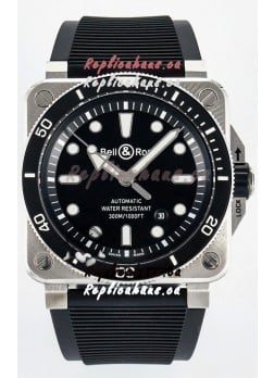Bell & Ross BR03-92 Diver Stainless Steel - Black Dial Swiss Replica Watch 1:1 Mirror Replica