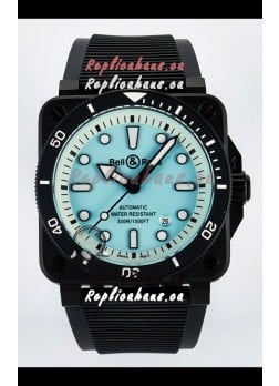 Bell & Ross BR03-92 Divers Edition PVD Coated 1:1 Mirror Replica Pale Blue Dial